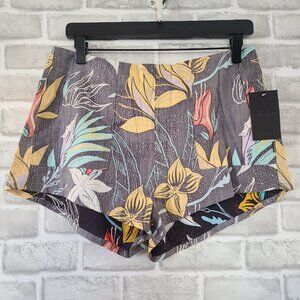 Hurley Domino Floral Shorts Tropical Resort Beach MED Womens NEW $45